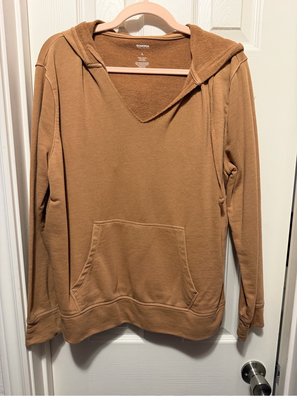 Sonoma Camel Hooded Pullover Sweatshirt